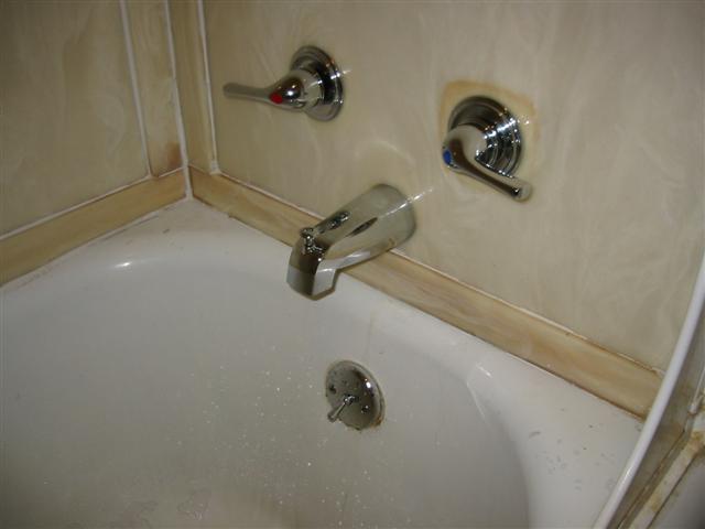 Old Delta bathtub faucet renovation