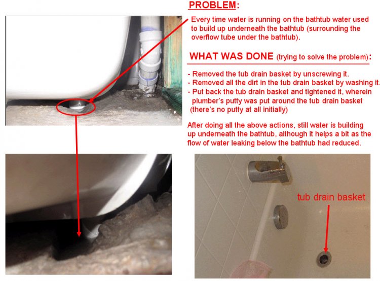 28 Tub Drain Leaking Through Ceiling Bathtub Overflow