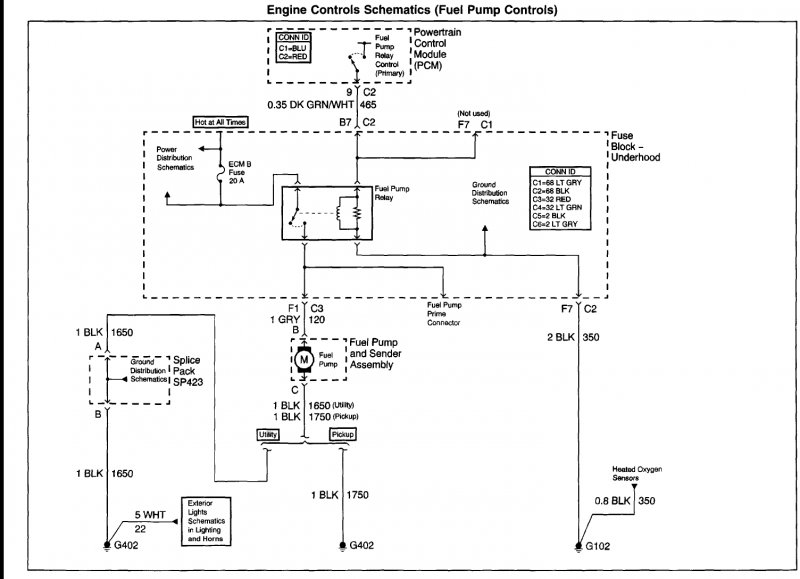I found this wiring diagram for a 2001 Jimmy and it's helpful 