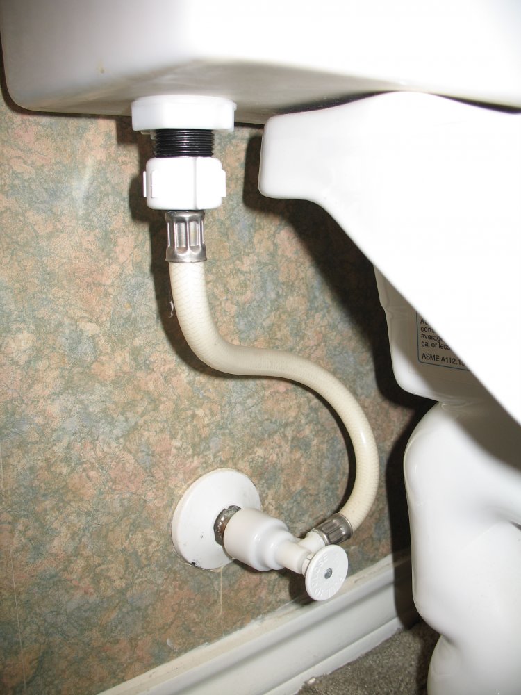 Replacing hose on toilet