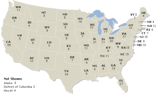 Us Map Electoral College