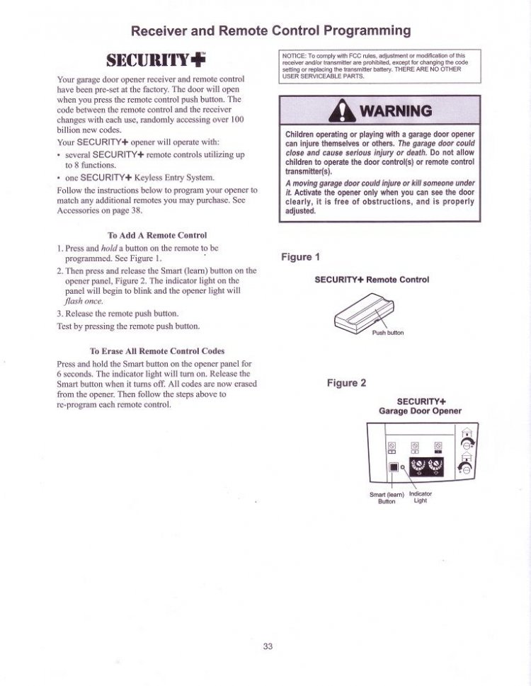 958+ Type B&amp;amp;D Roller Door Error Codes