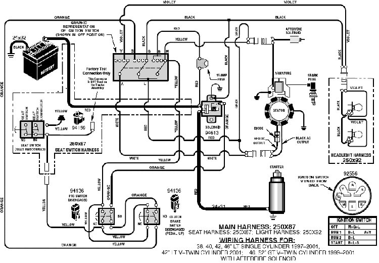 I need the wiring diagram for a 40" 12 horse, wiring for solonid&starter