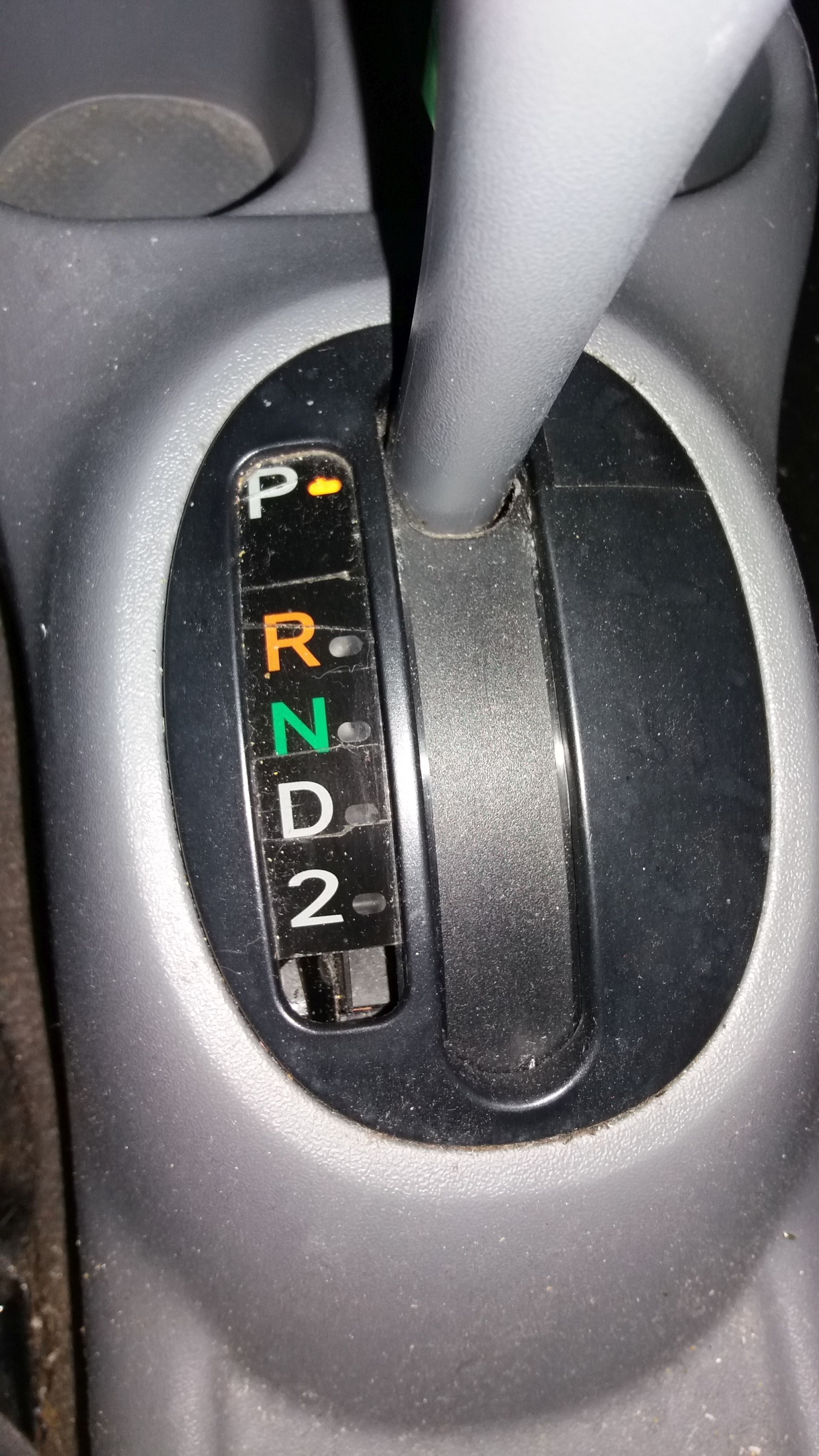 Replacing Toyota Echo Shifter Indicator Plate