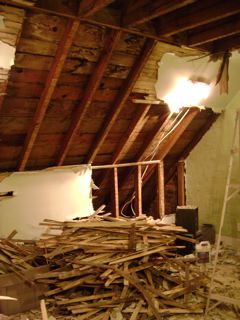 sister 2x4 sloped roof rafters with 2x6