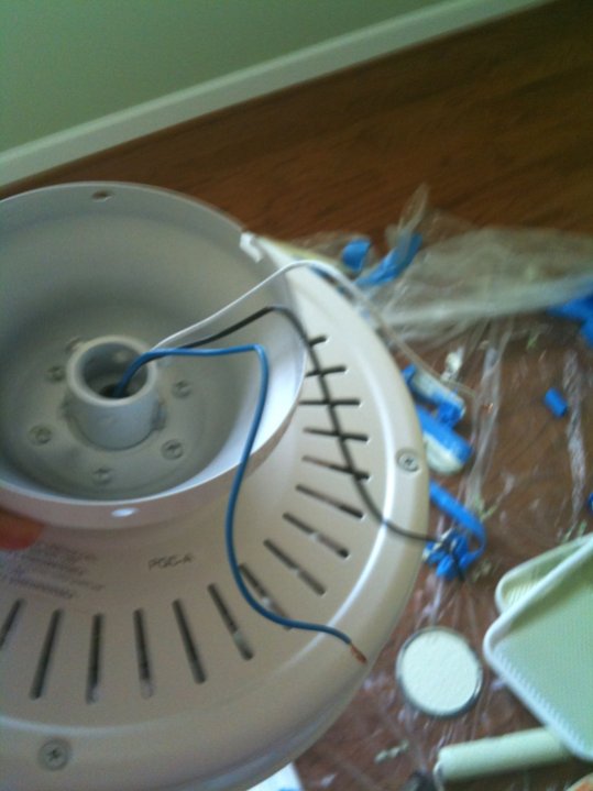 How to install a ceiling fan with a light and switch controlling the