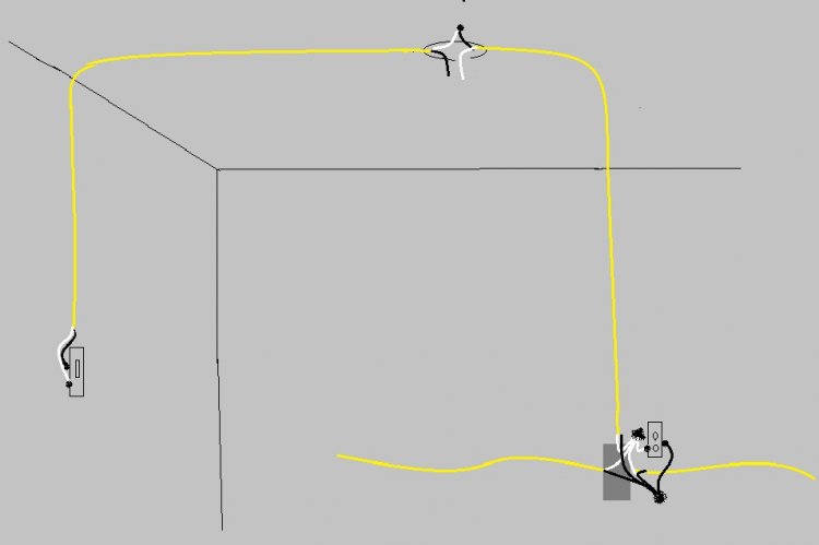 Connecting a light from a receptacle