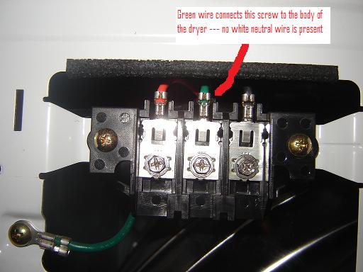 Dryer wiring 3 prong -- neutral wire?