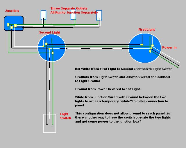 2 light two lights one switch power at light