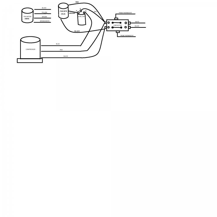 A/C fan motor installation