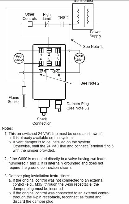 Wiring Changes  Johnson Controls G600ax