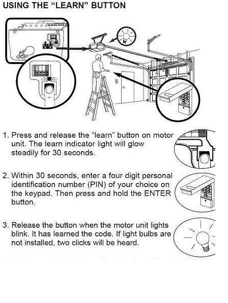 How do I reprogram Craftsman Model 139.53684 security ... sears garage door opener wiring 