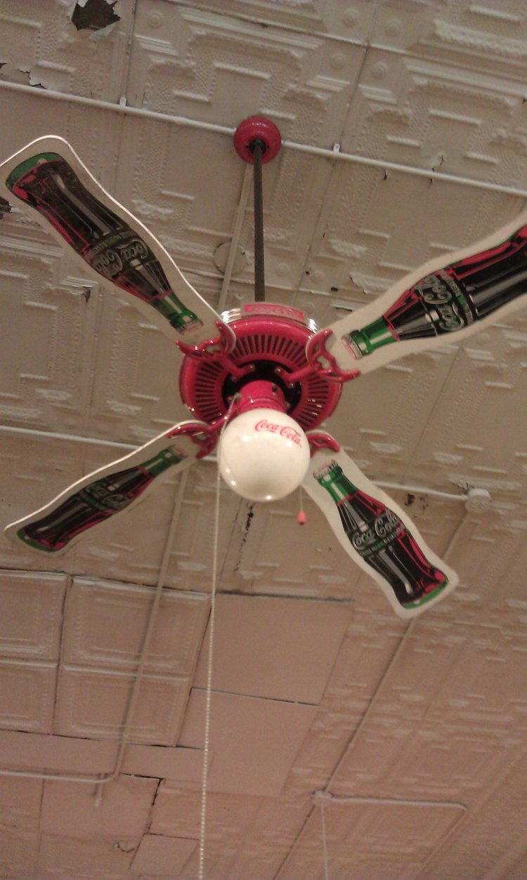 Antique coca cola ceiling fans