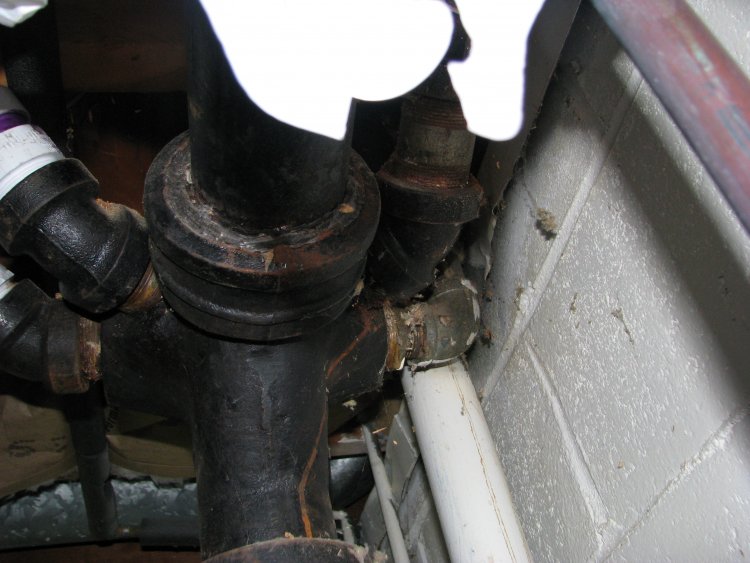 Replacing cast iron pipe w/PVC