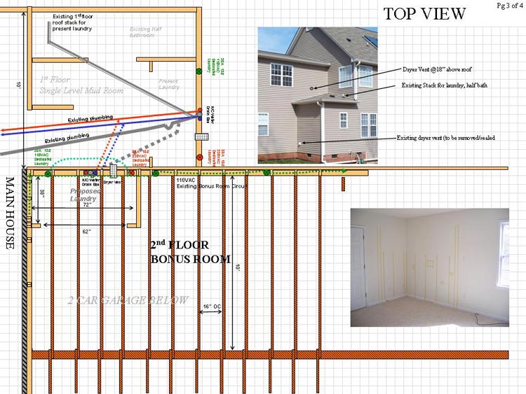 Moving Laundry room to 2nd floor