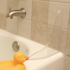 Tub is not level so water drips out on the floor while ...