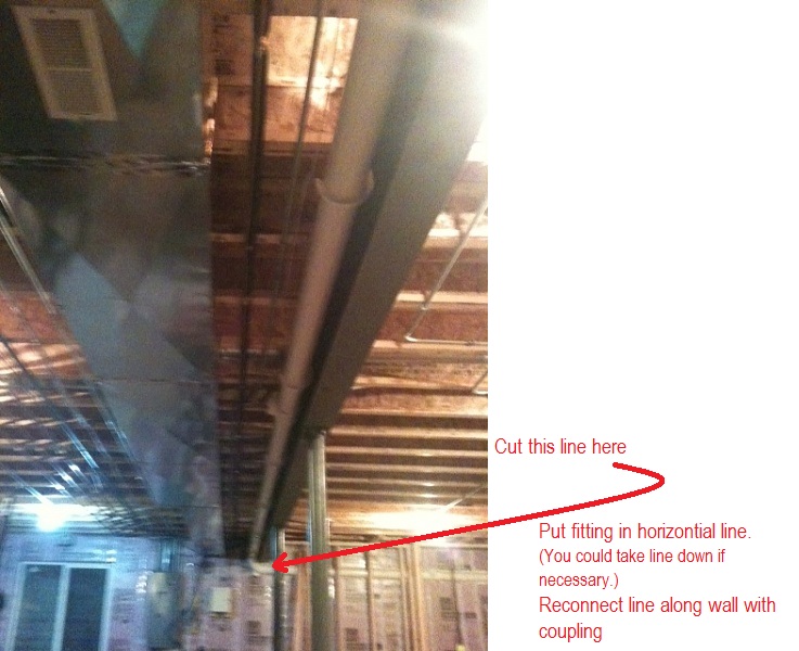 Tie into Existing 4" sewer line