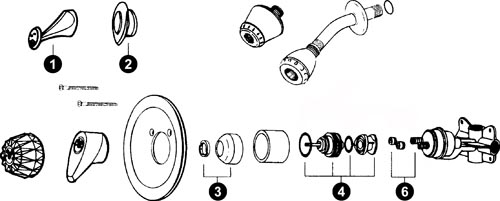 Changing the cartridge in an old shower.