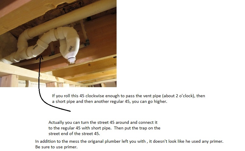 Trap is below floor joist Page 2