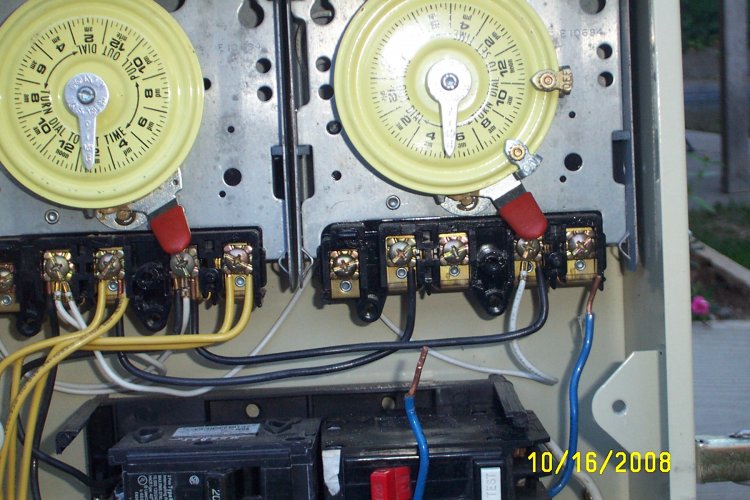 Booster Pump wires to Timer