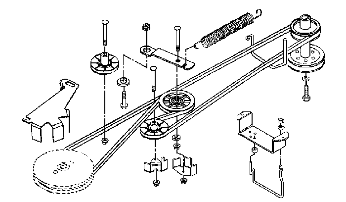 Scotts lawn tractor 2046H belt drive diagram